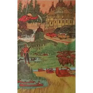 Vintage Texaco Road Map Manitoba Saskatchewan Motor Oil 1968 Ephemera HM Gousha